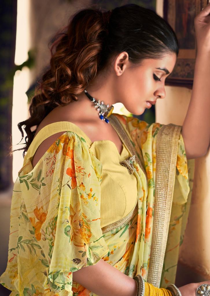 Kashvi Madhuri Latest Designer Ethnic Wear Georgette Saree Collection